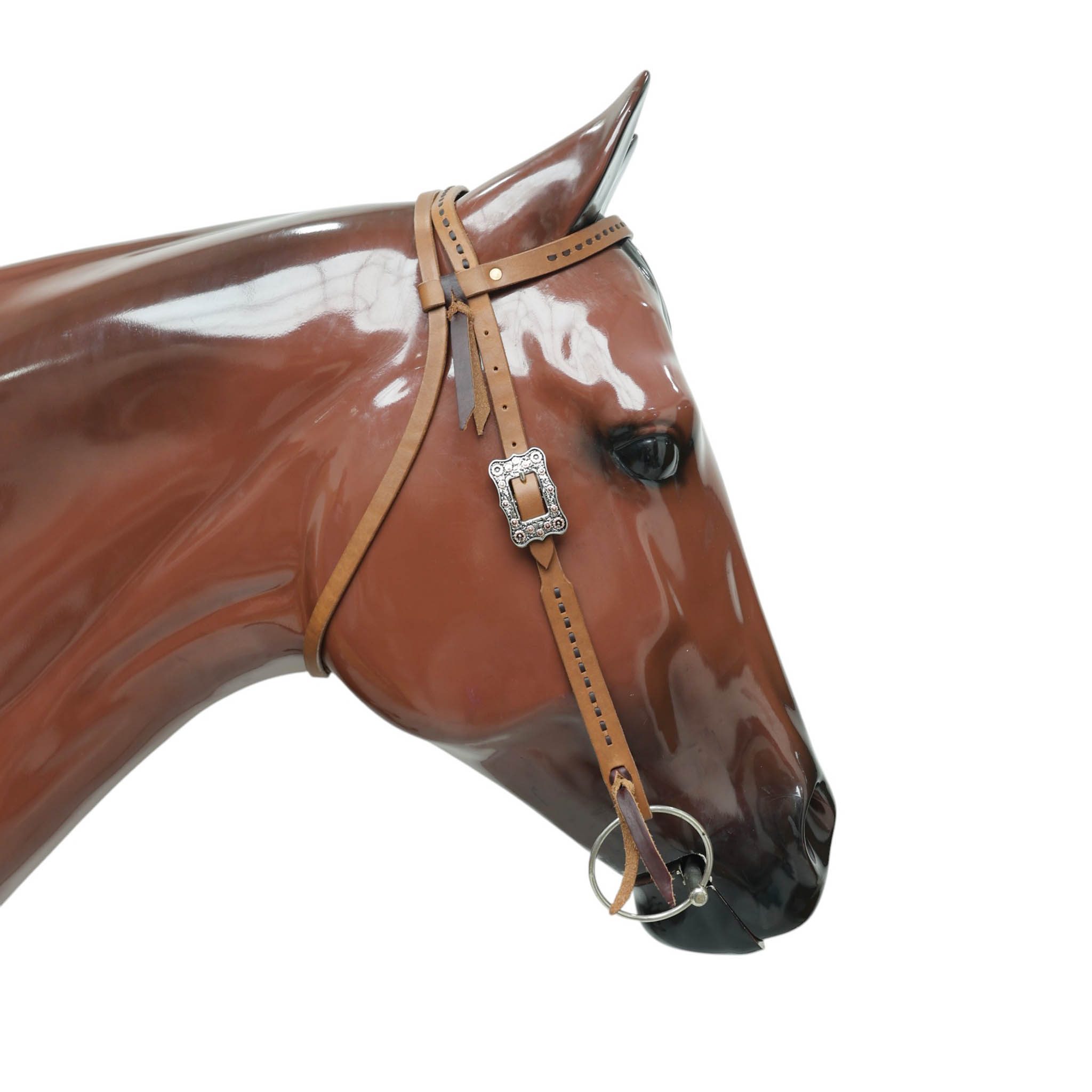 Argentina Cow Leather Split Ear Headstall (MHS 3330188) - Image 6