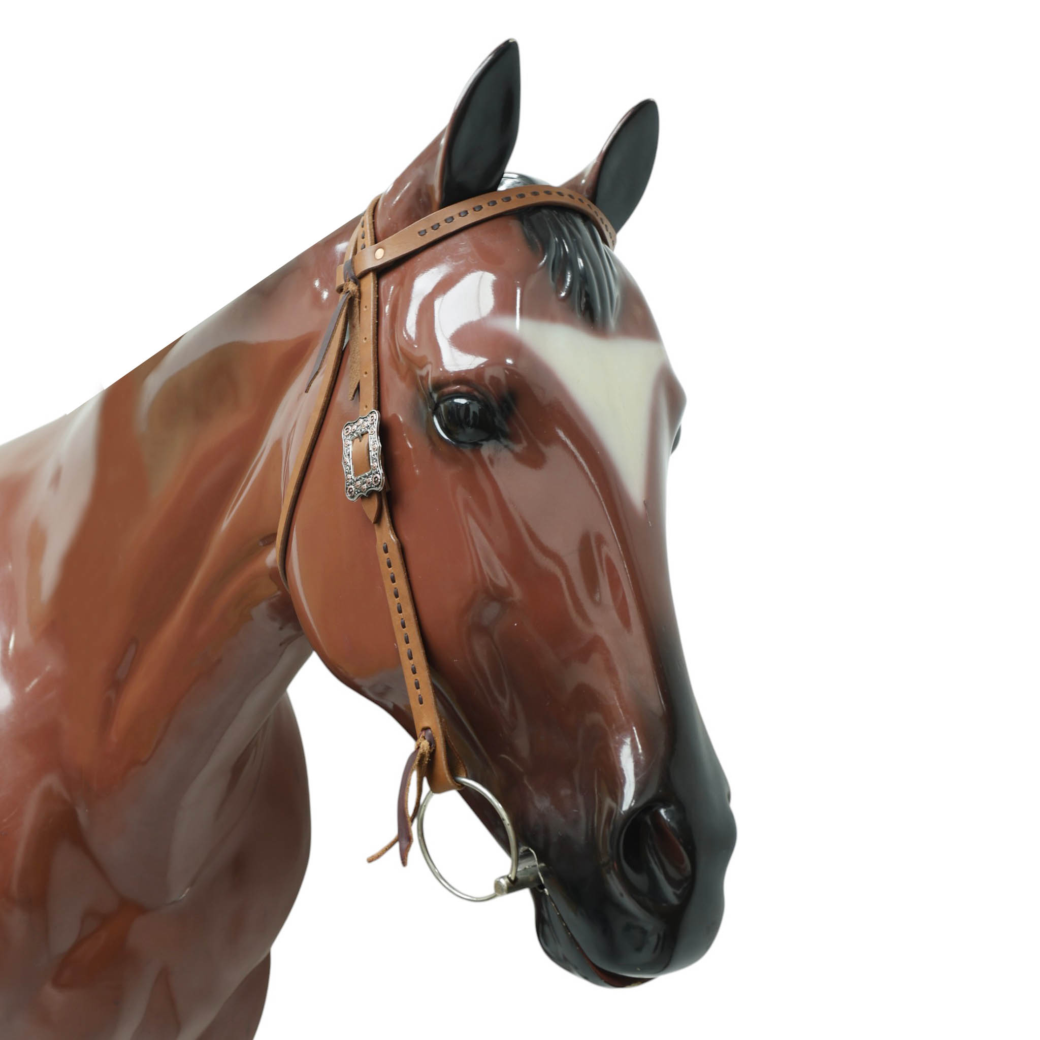 Argentina Cow Leather Split Ear Headstall (MHS 3330188) - Image 7