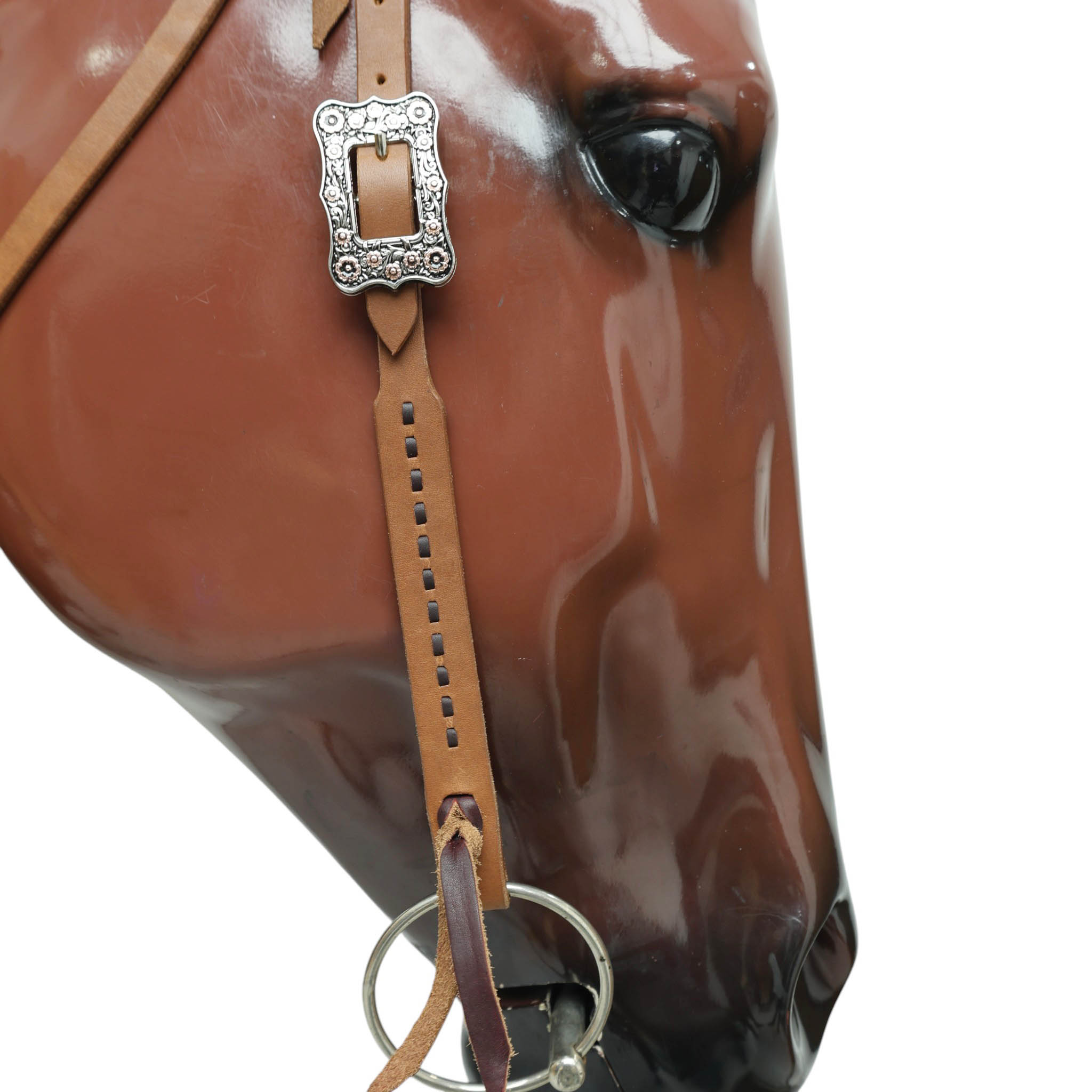 Argentina Cow Leather Split Ear Headstall (MHS 3330188) - Image 8