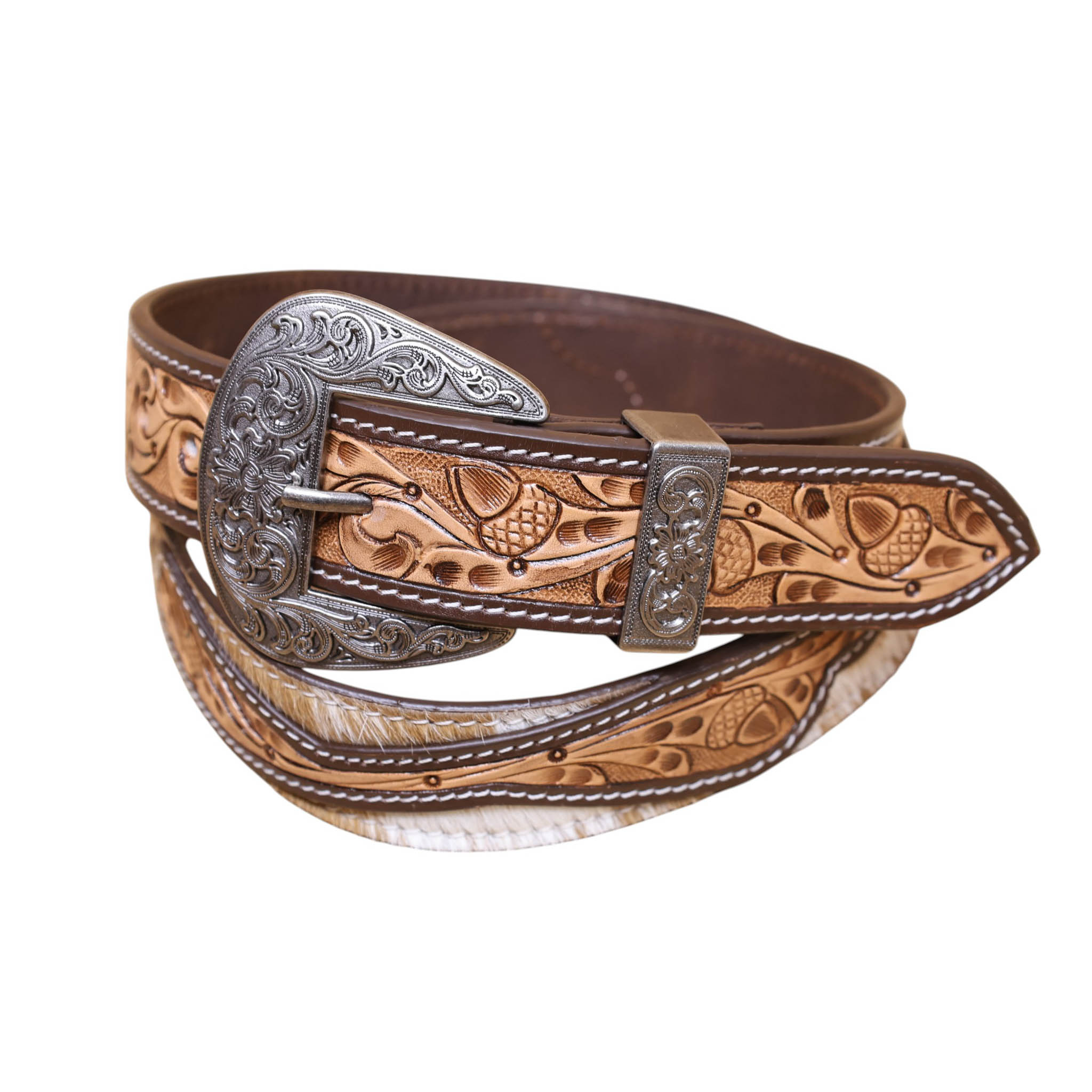 Hand Carved Western Leather Belt (BL 0135) - Image 2