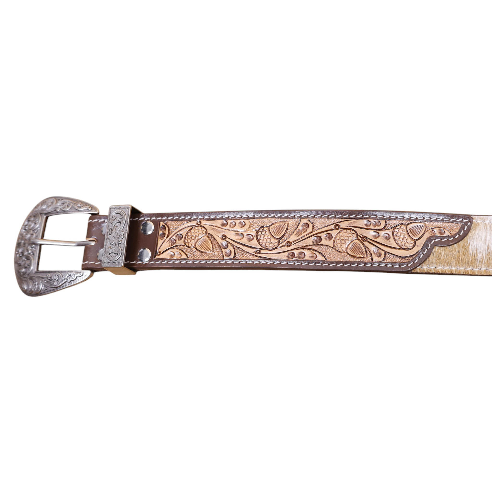Hand Carved Western Leather Belt (BL 0135) - Image 6