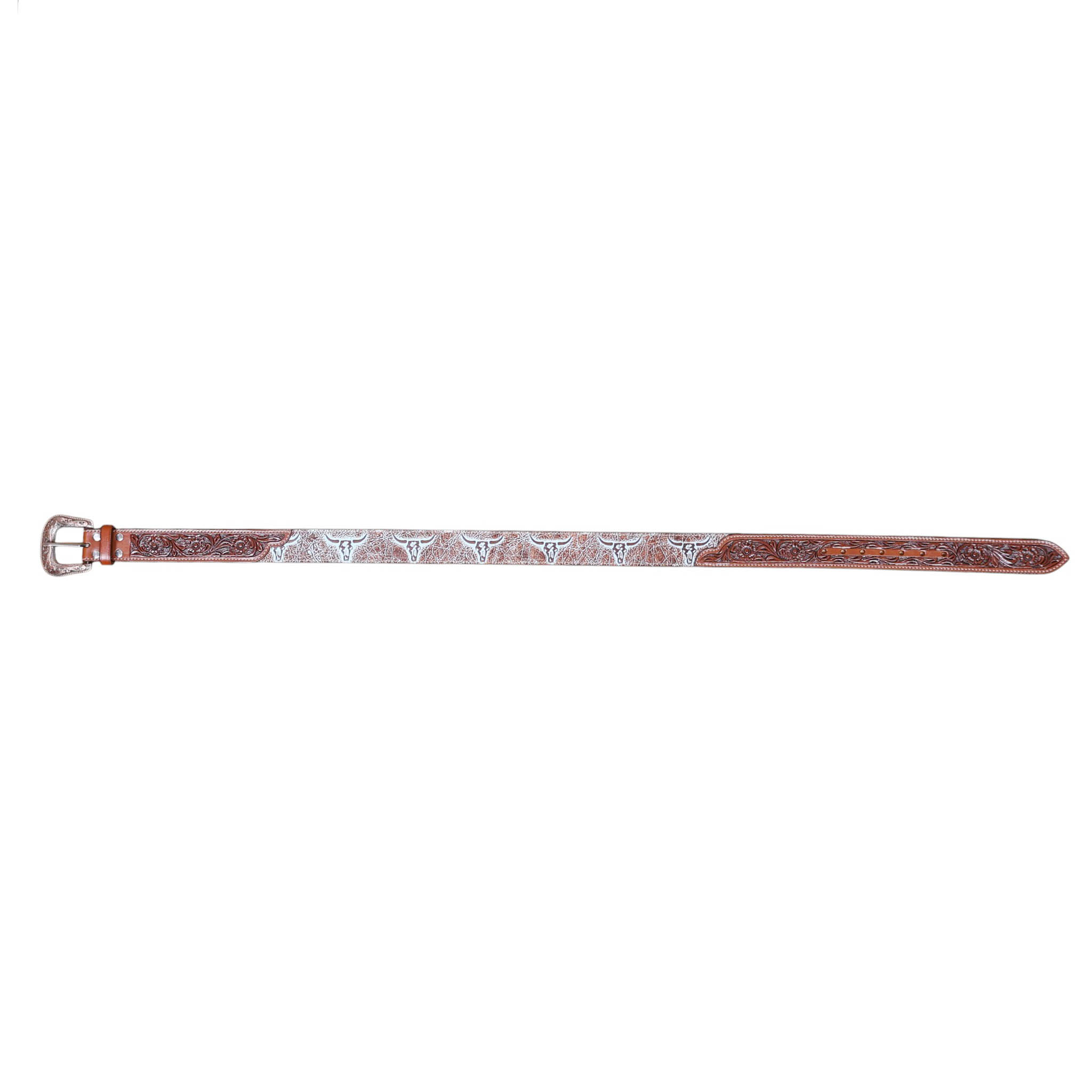 Western Leather Bull Print Belt (BL 0137) - Image 2