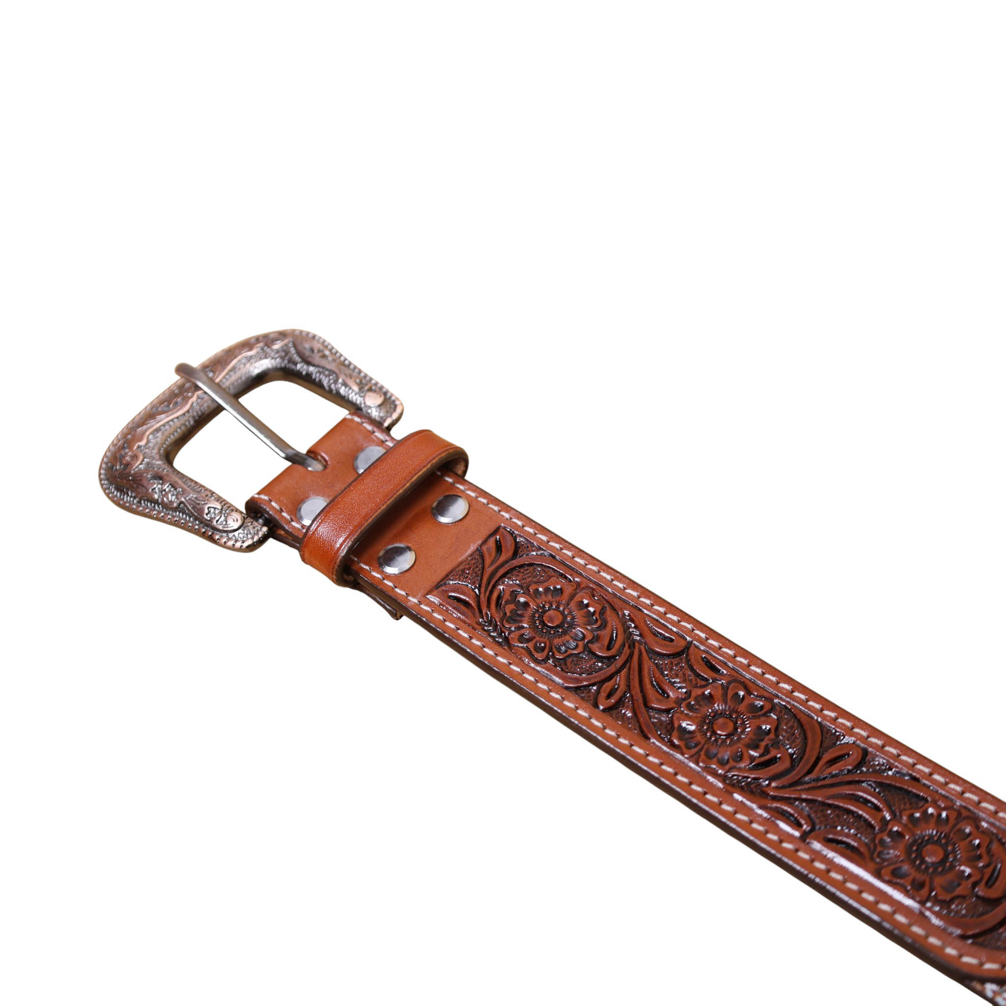 Western Leather Bull Print Belt (BL 0137) - Image 3
