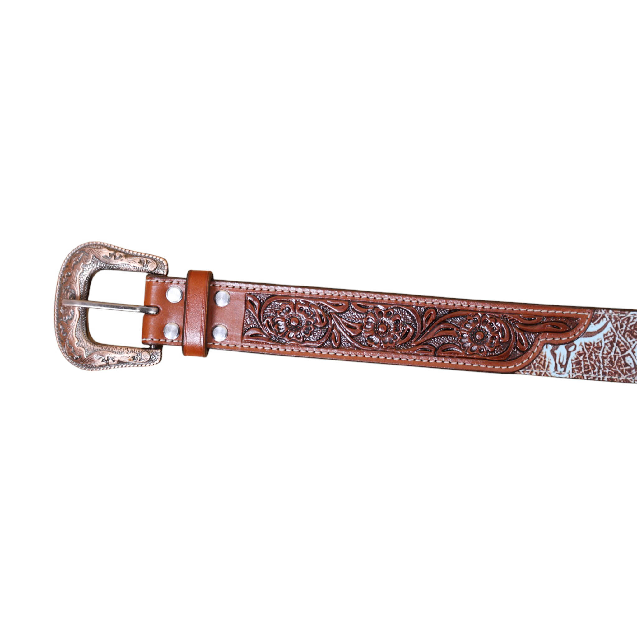 Western Leather Bull Print Belt (BL 0137) - Image 4