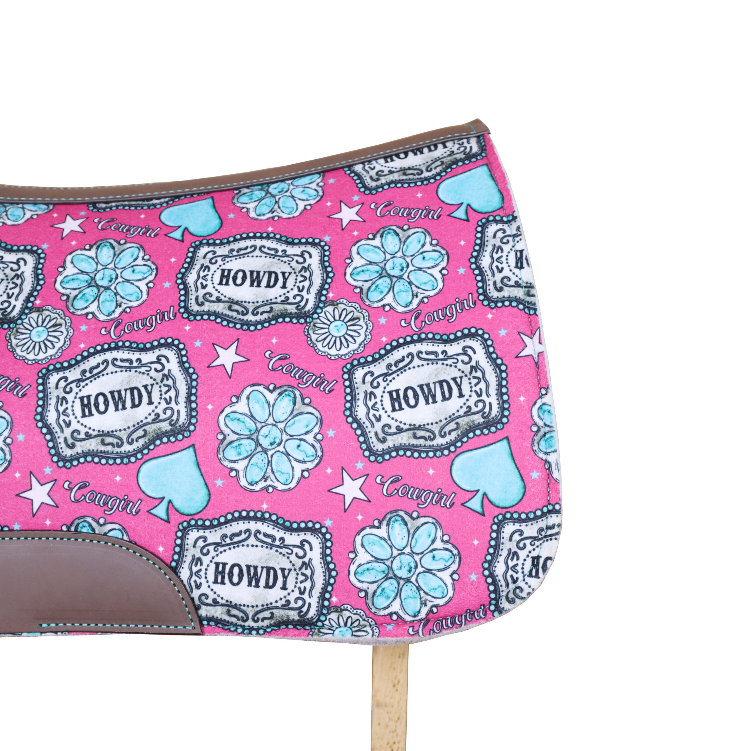 Howdy Printed Solid Felt Saddle Pad (SDM 114139) - Image 3