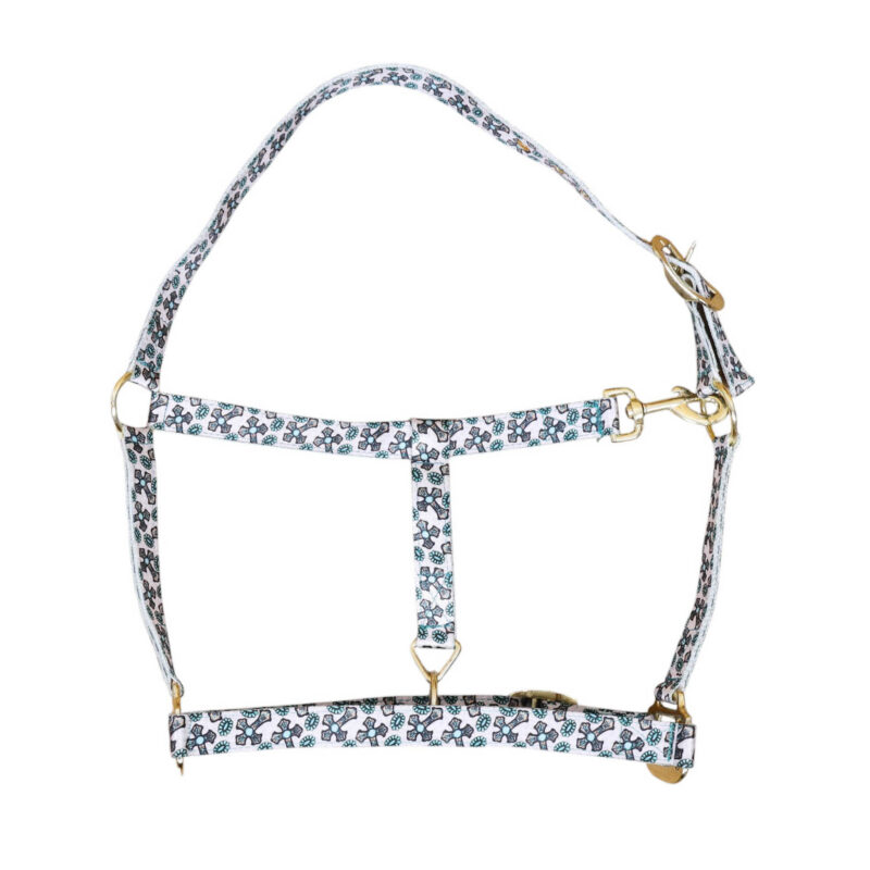 Printed Nylon Halter with Zink Hardwear (MNYH 114310)