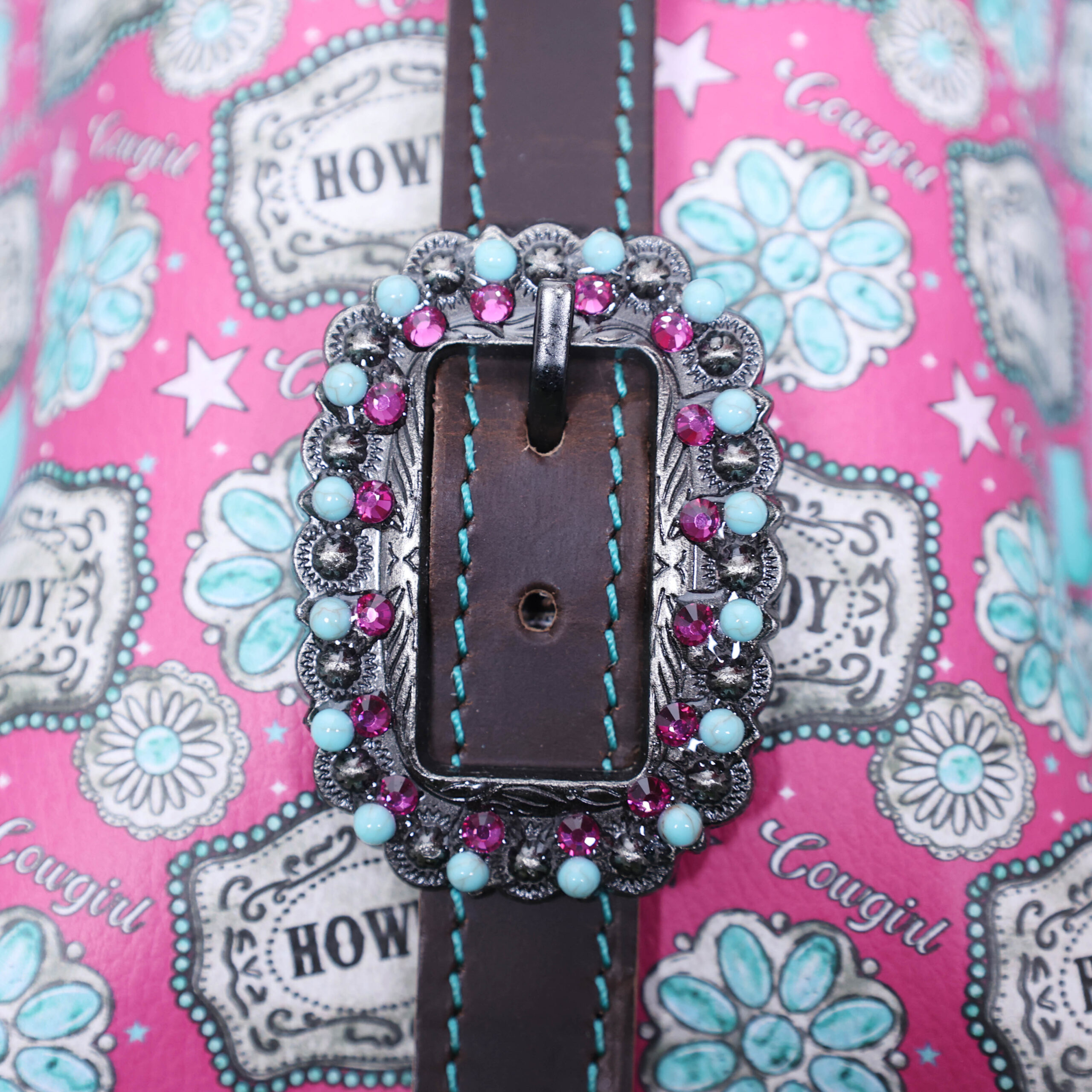 Western Leather Howdy print Rear Cinch Bag (CIBG 103206) - Image 6
