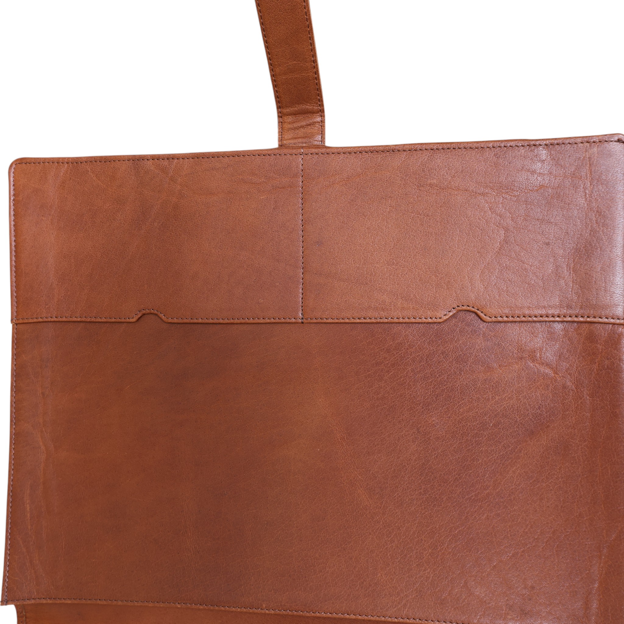 Handcrafted Leather File Folder with Embossed Floral Design (DDF 103405) - Image 5