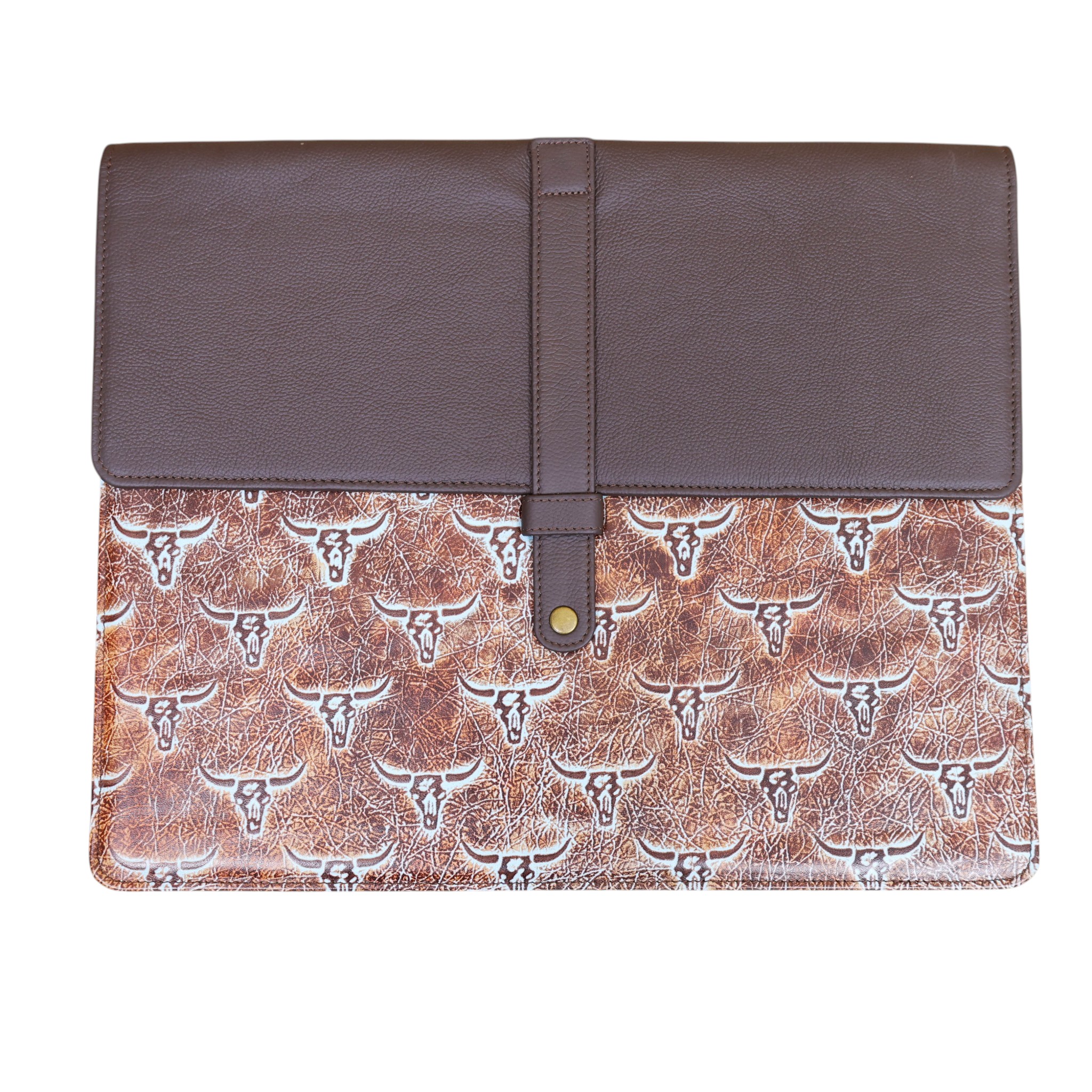 Leather File Folder with Bull Print (DDF 103407)
