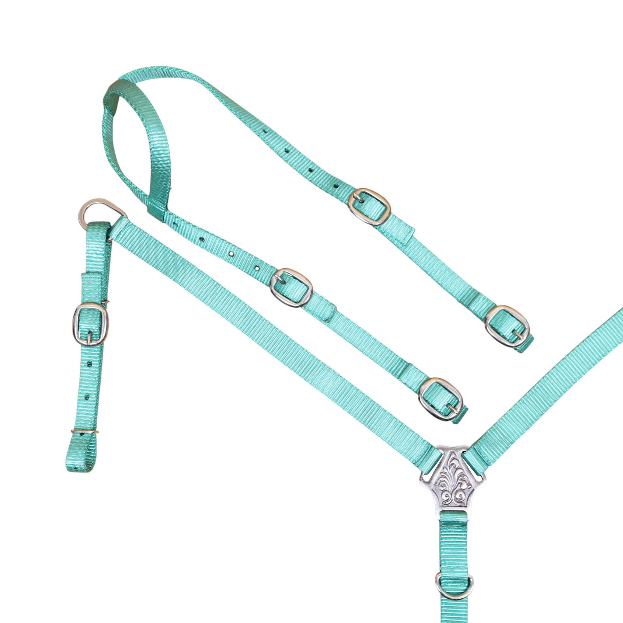 Nylon Headstall Set with Nickel Plated Fittings (HSBM 114508) - Image 2