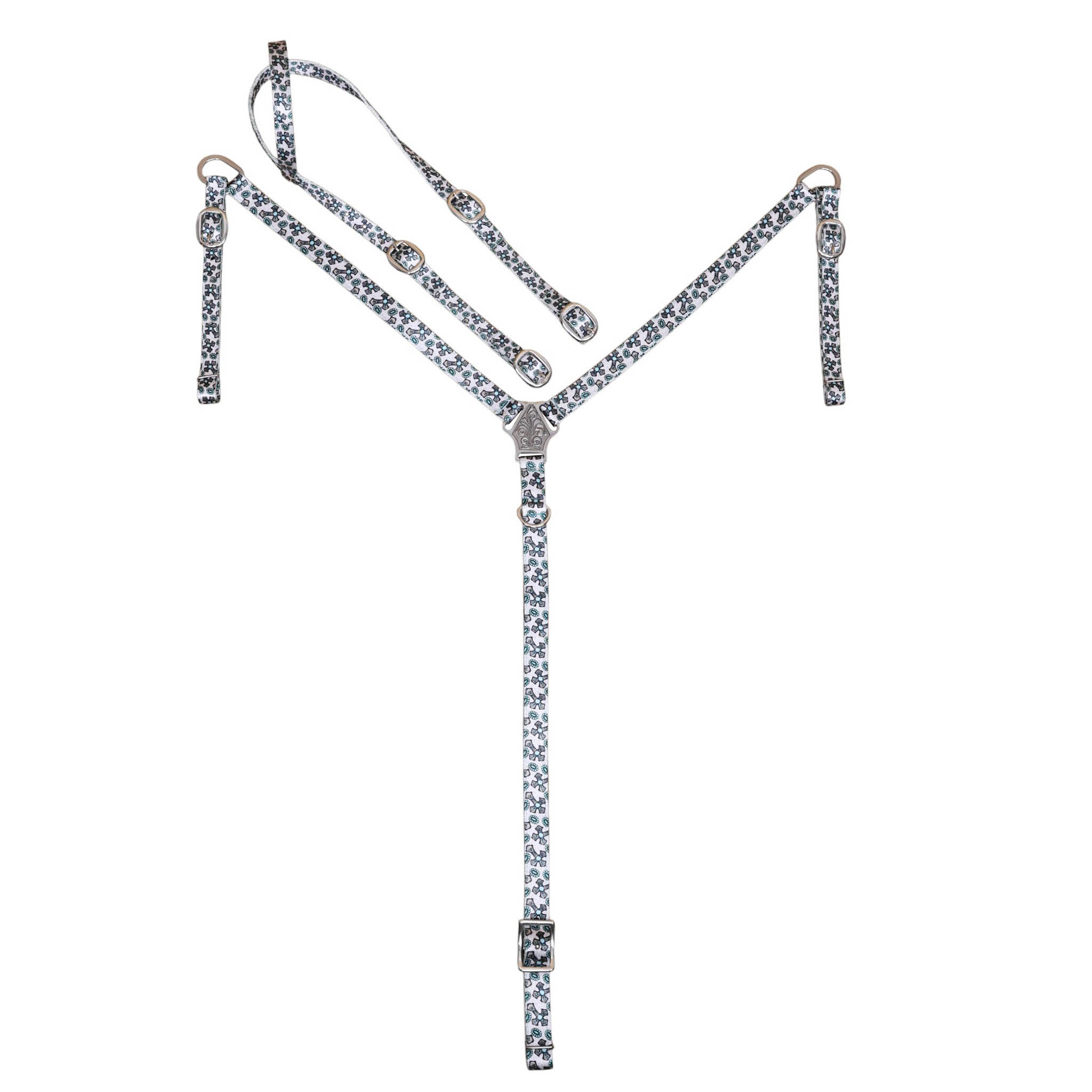 Printed Nylon Headstall Set with Nickel Plated Fittings (HSBM 114509) - Image 2