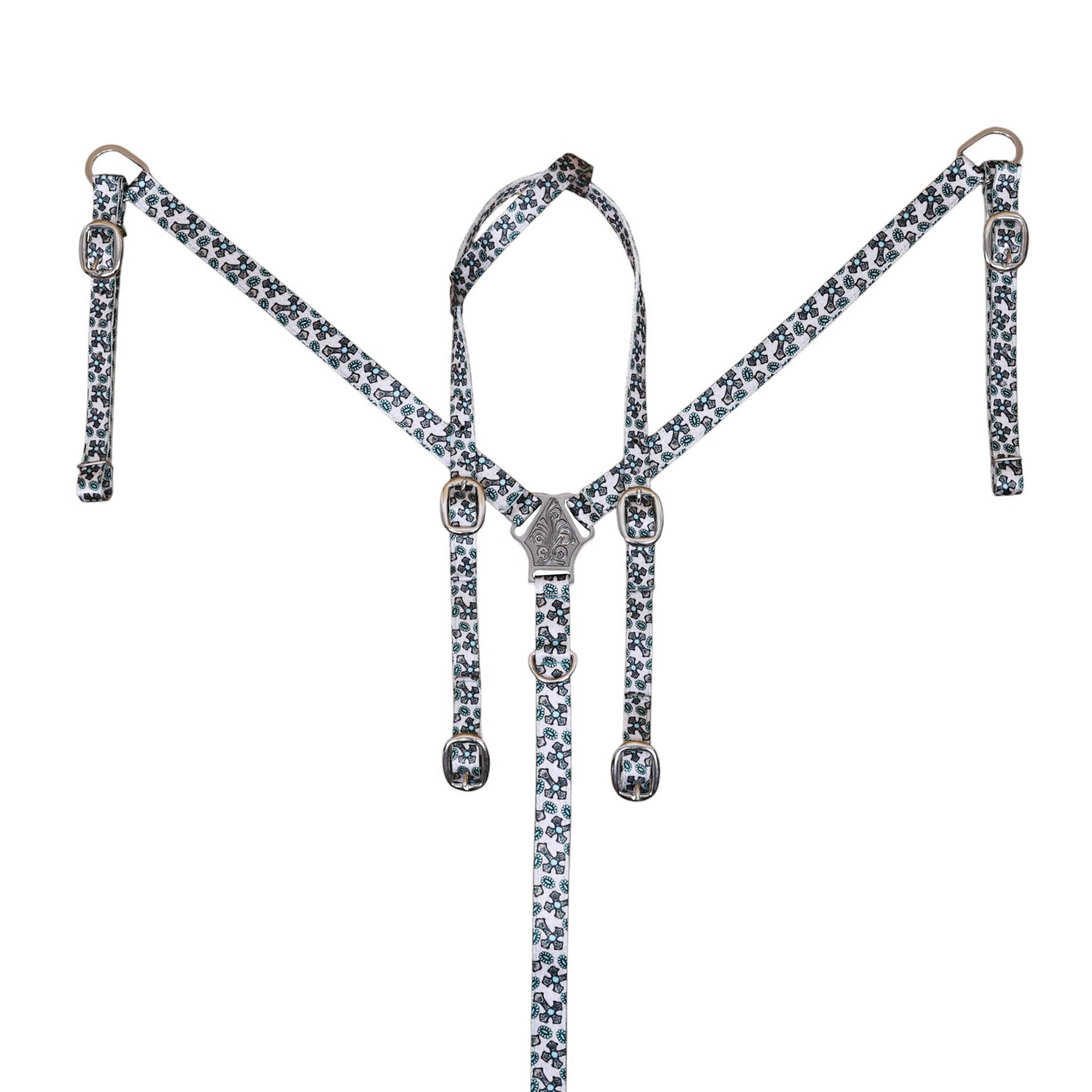 Printed Nylon Headstall Set with Nickel Plated Fittings (HSBM 114509) - Image 10