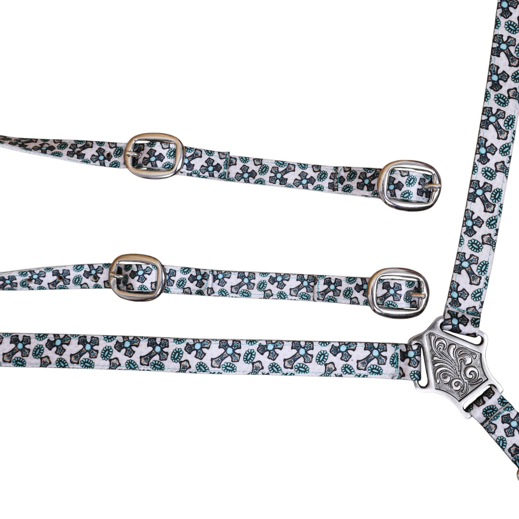 Printed Nylon Headstall Set with Nickel Plated Fittings (HSBM 114509) - Image 7
