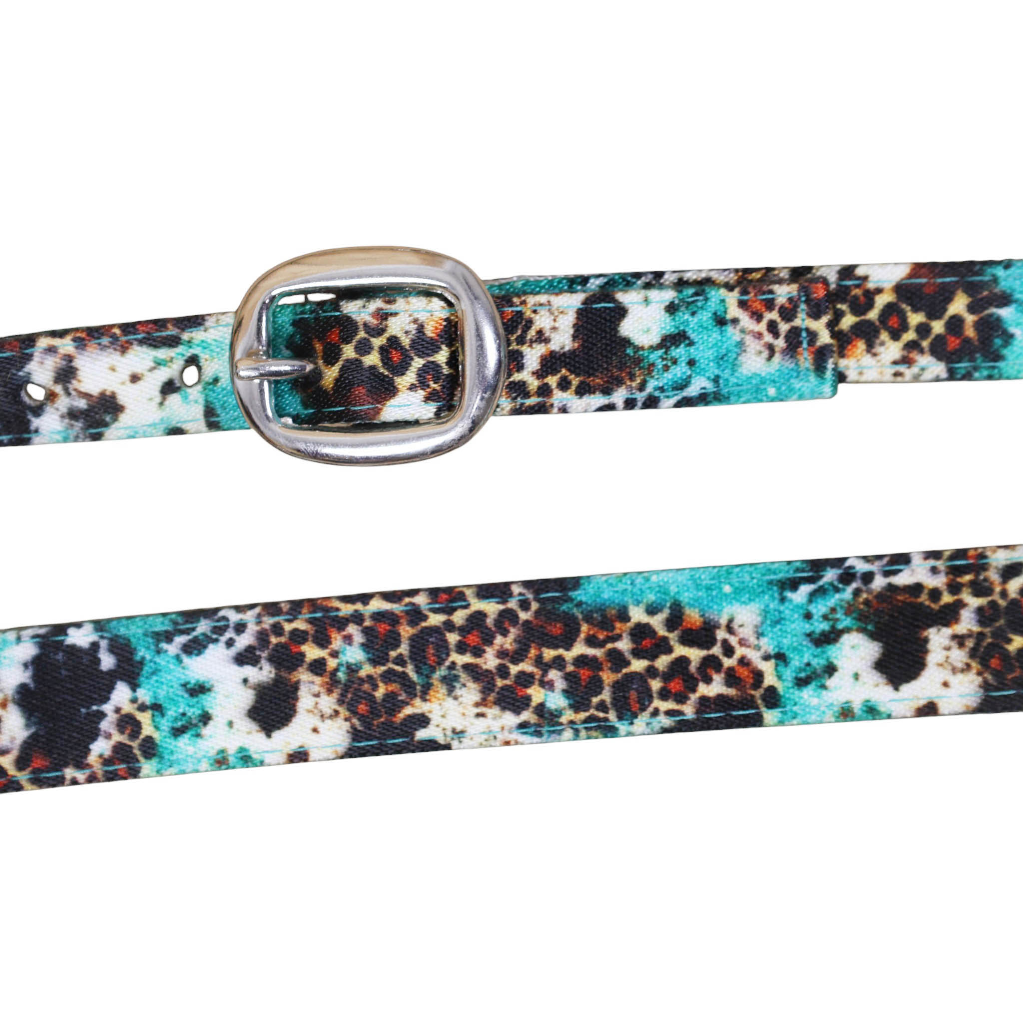 Printed Nylon Headstall and Breast Collar Set with Nickel Plated Fittings (HSBM 114519) - Image 8