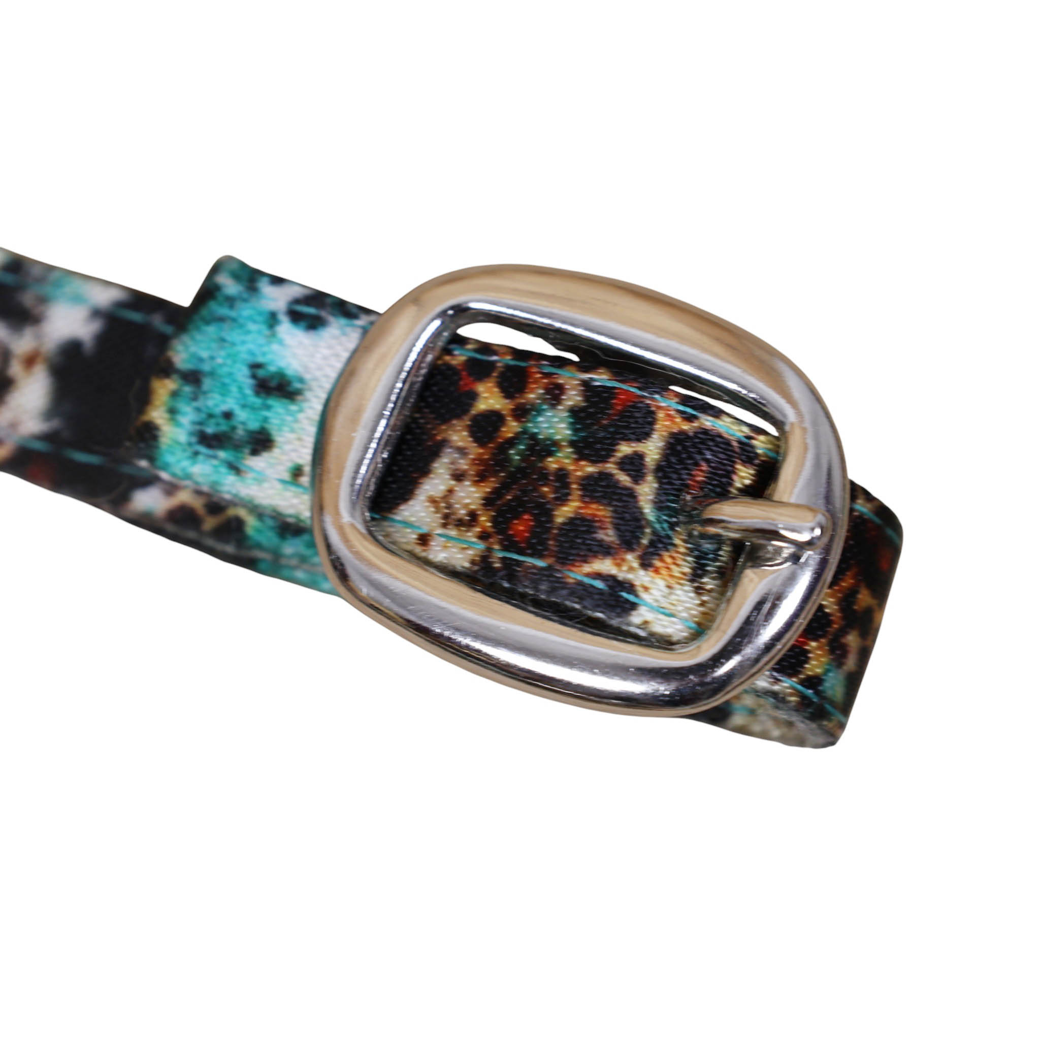 Printed Nylon Headstall and Breast Collar Set with Nickel Plated Fittings (HSBM 114519) - Image 9
