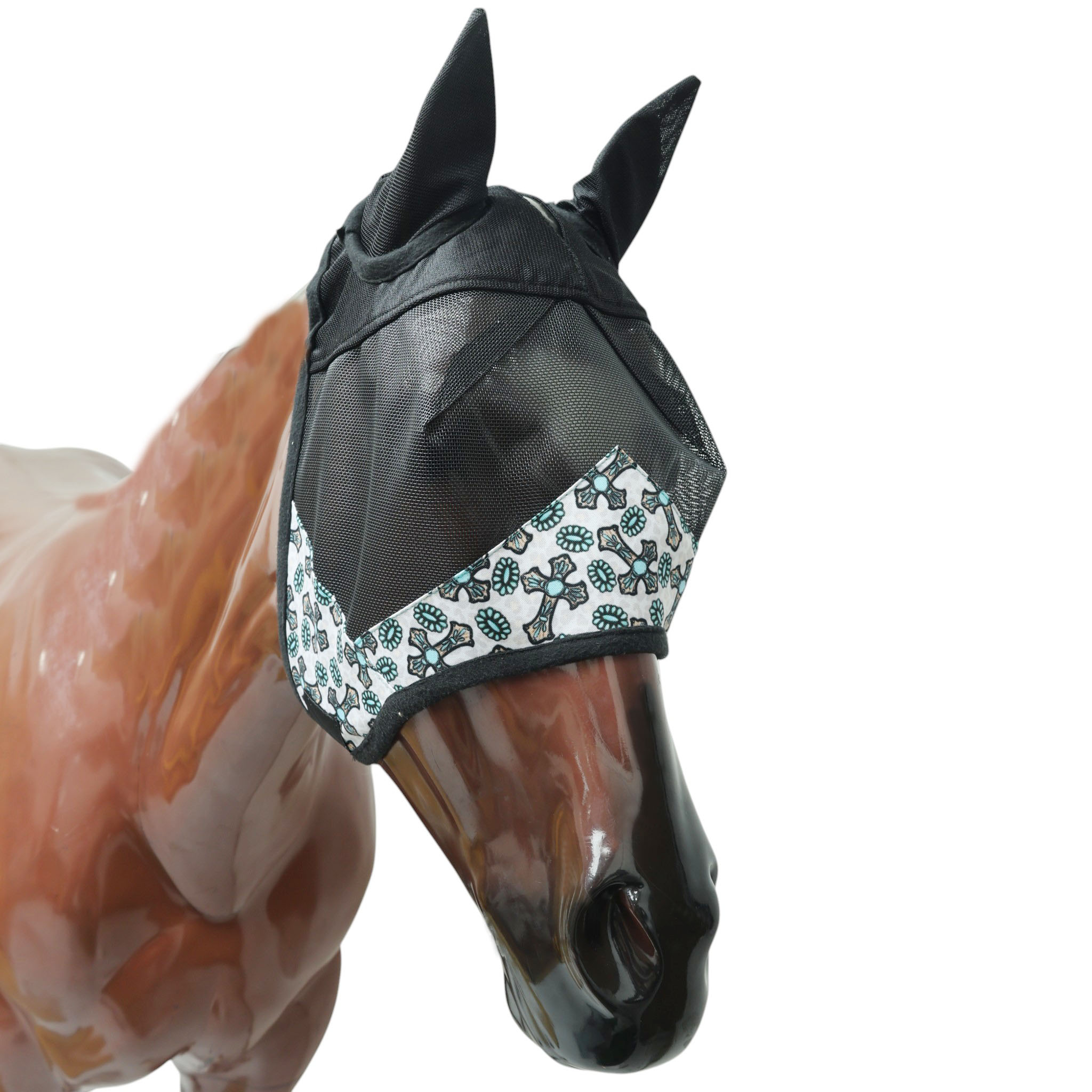 Printed Horse Fly Mask with Ears (MFF 114315) - Image 5
