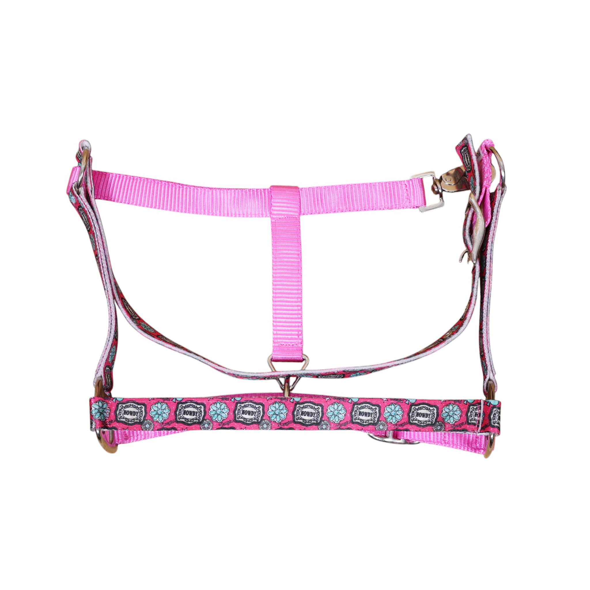 Howdy Print Nylon Horse Halter with Iron Hardware (MNYH 114313) - Image 4