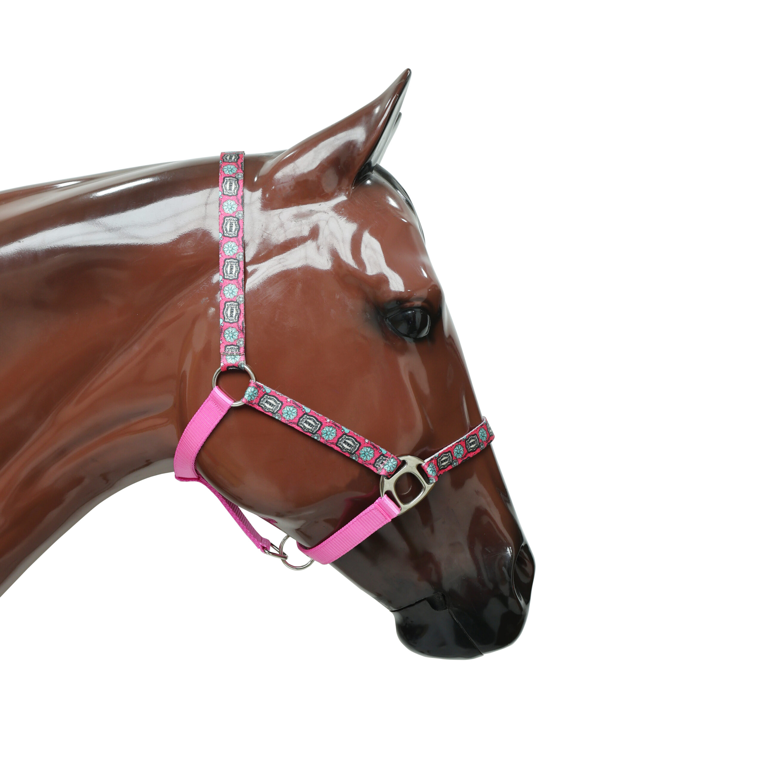 Howdy Print Nylon Horse Halter with Iron Hardware (MNYH 114313) - Image 6