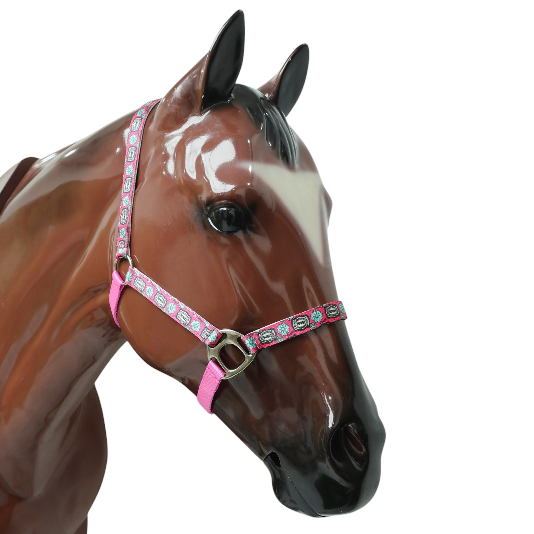 Howdy Print Nylon Horse Halter with Iron Hardware (MNYH 114313) - Image 8
