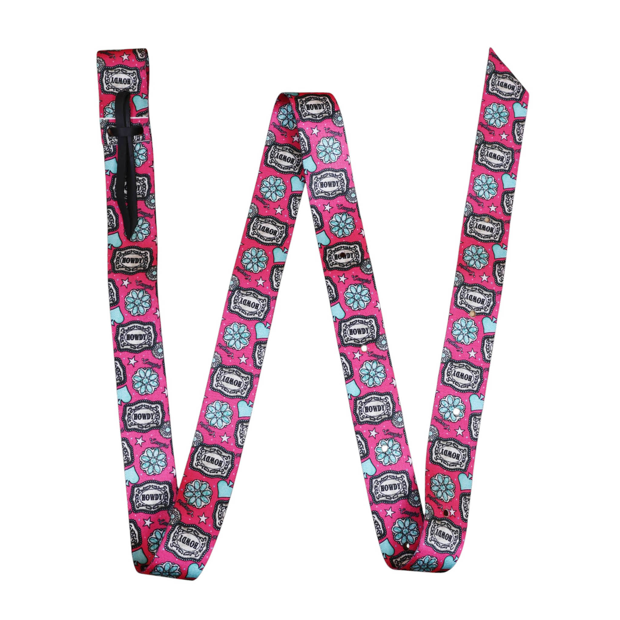 Howdy Printed Pink Nylon Tie Strap and Off Billet Set (MSBLT 406316) - Image 2