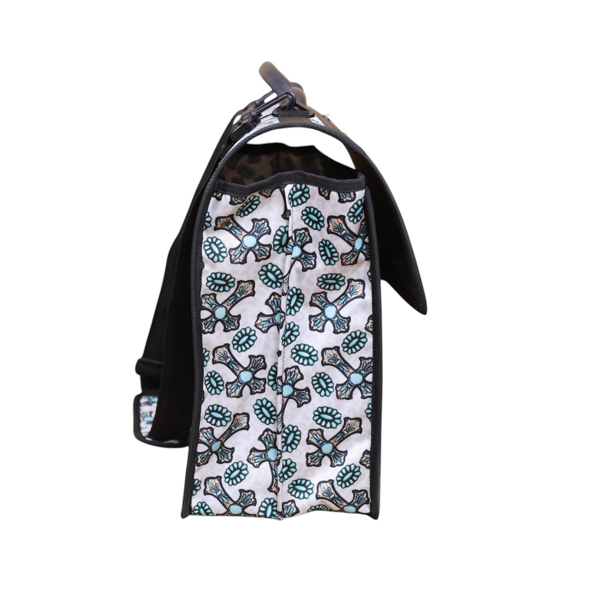 Printed Nylon Office Bag with Zipper and Metal Buckle Closure (MSOBG 105318) - Image 3