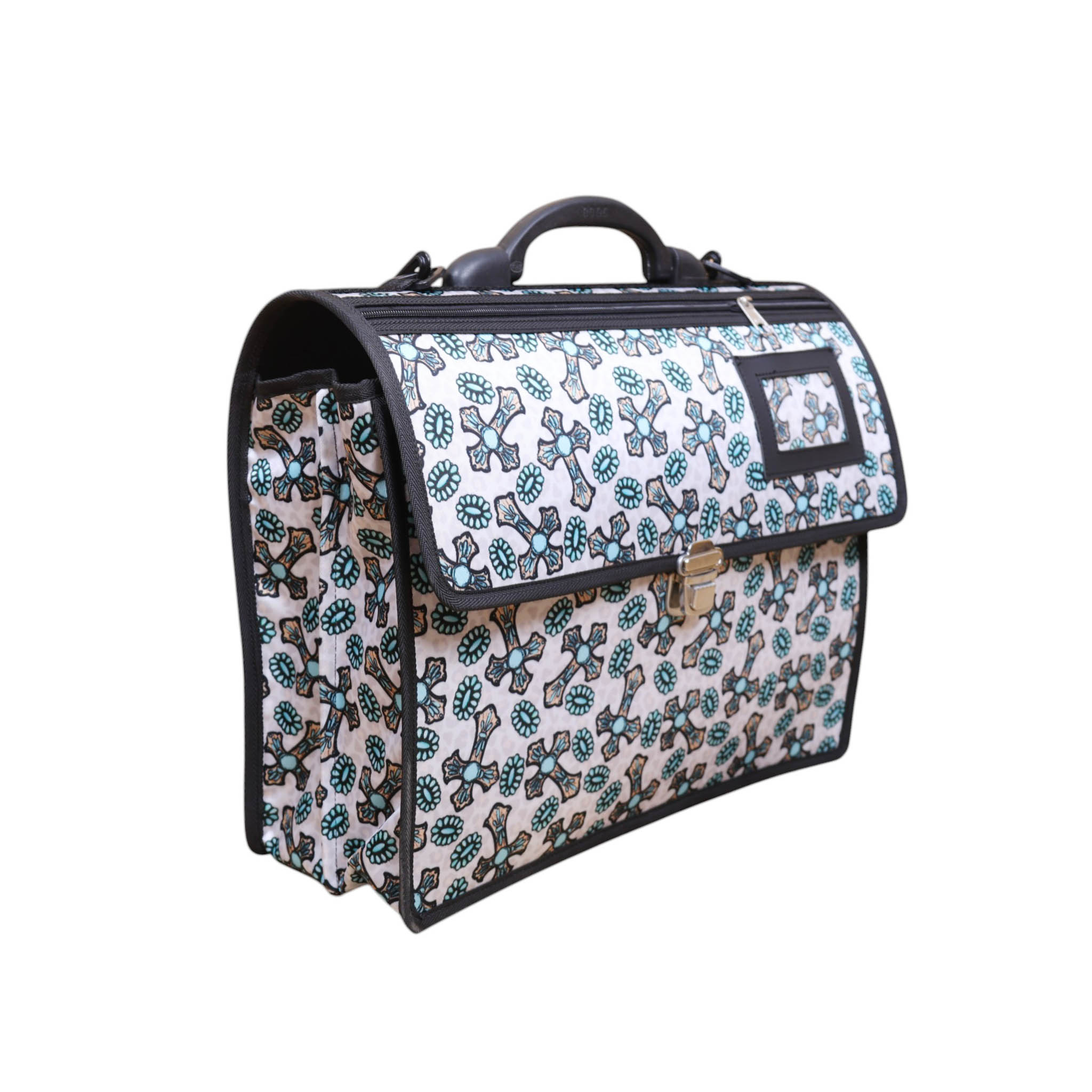 Printed Nylon Office Bag with Zipper and Metal Buckle Closure (MSOBG 105318) - Image 4