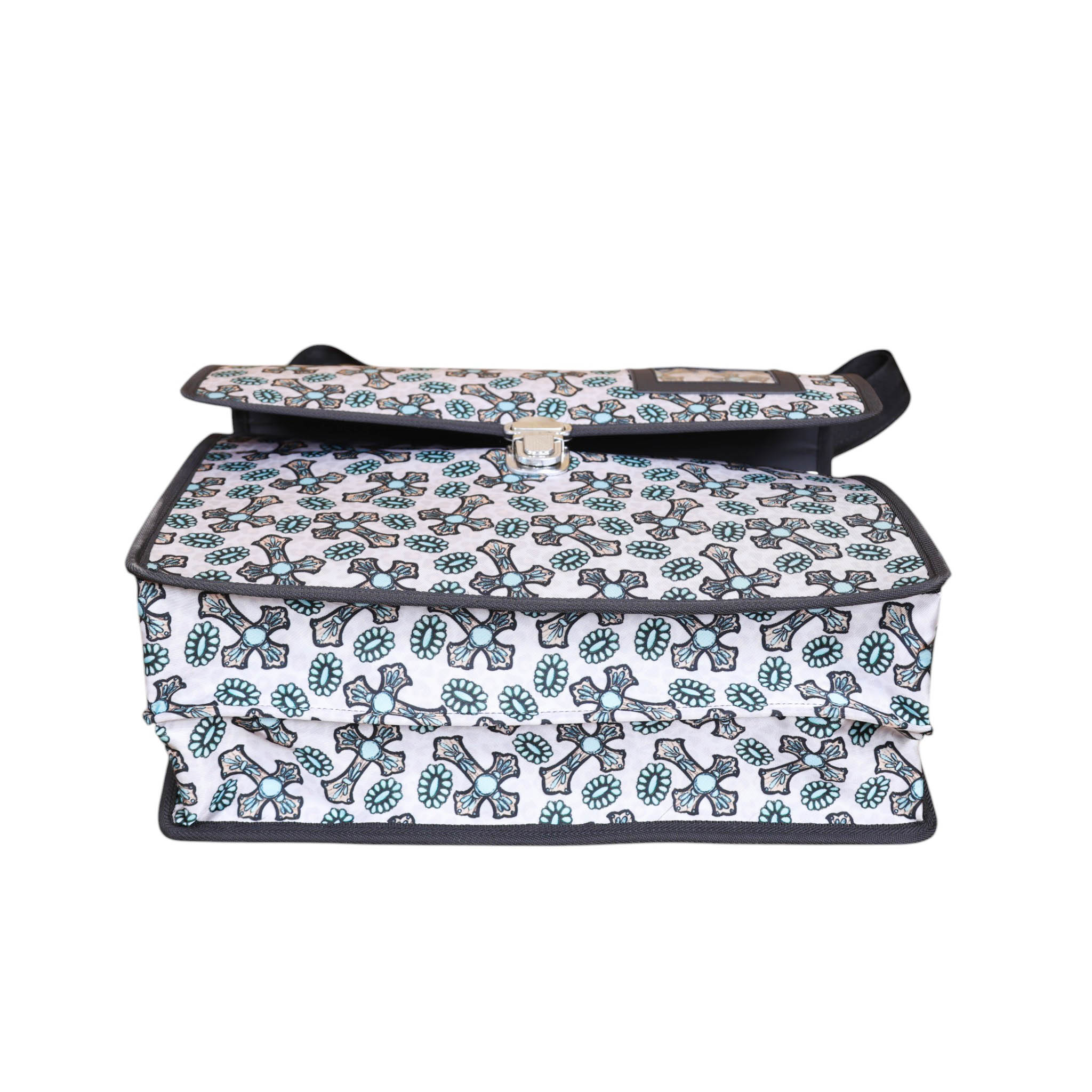 Printed Nylon Office Bag with Zipper and Metal Buckle Closure (MSOBG 105318) - Image 6