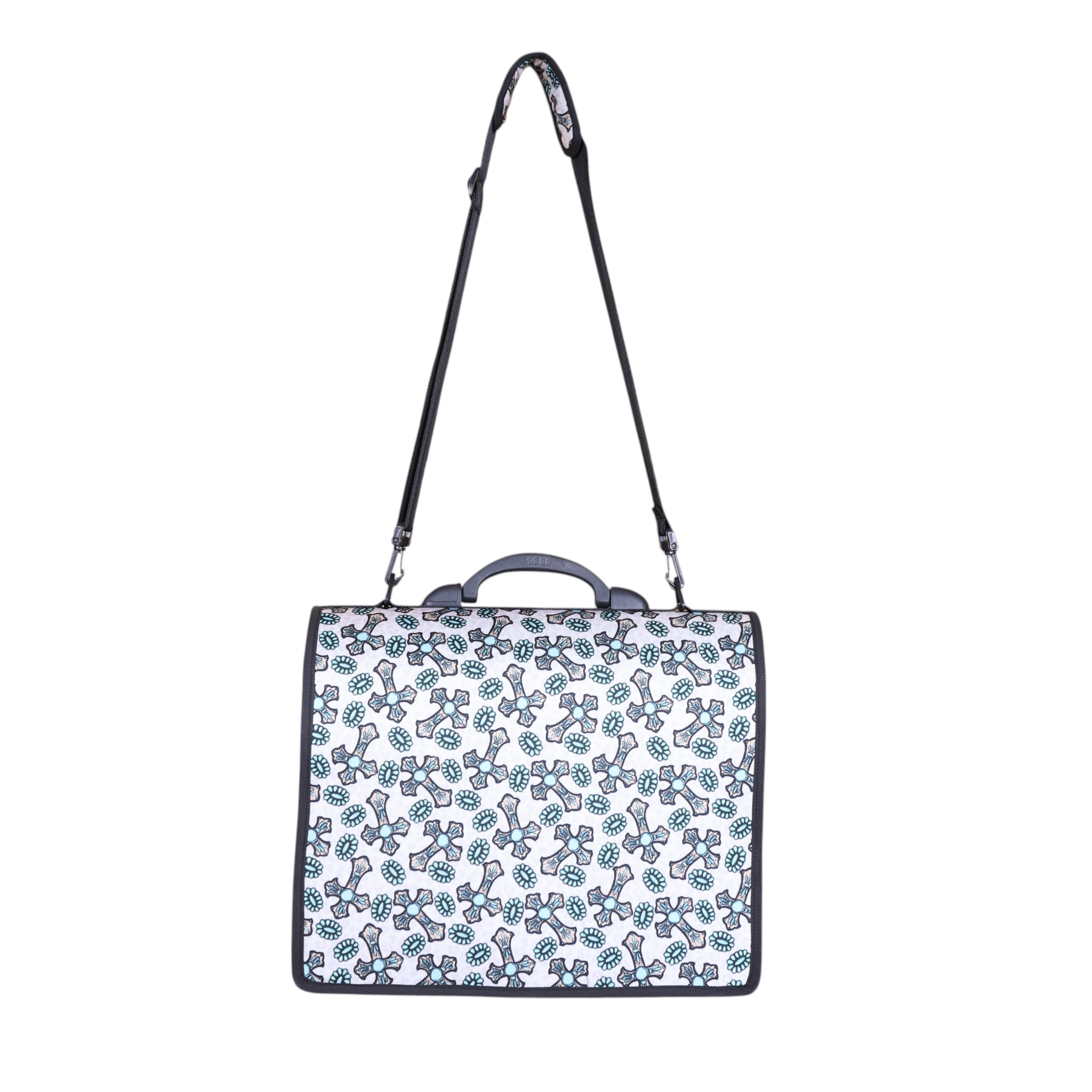 Printed Nylon Office Bag with Zipper and Metal Buckle Closure (MSOBG 105318) - Image 9