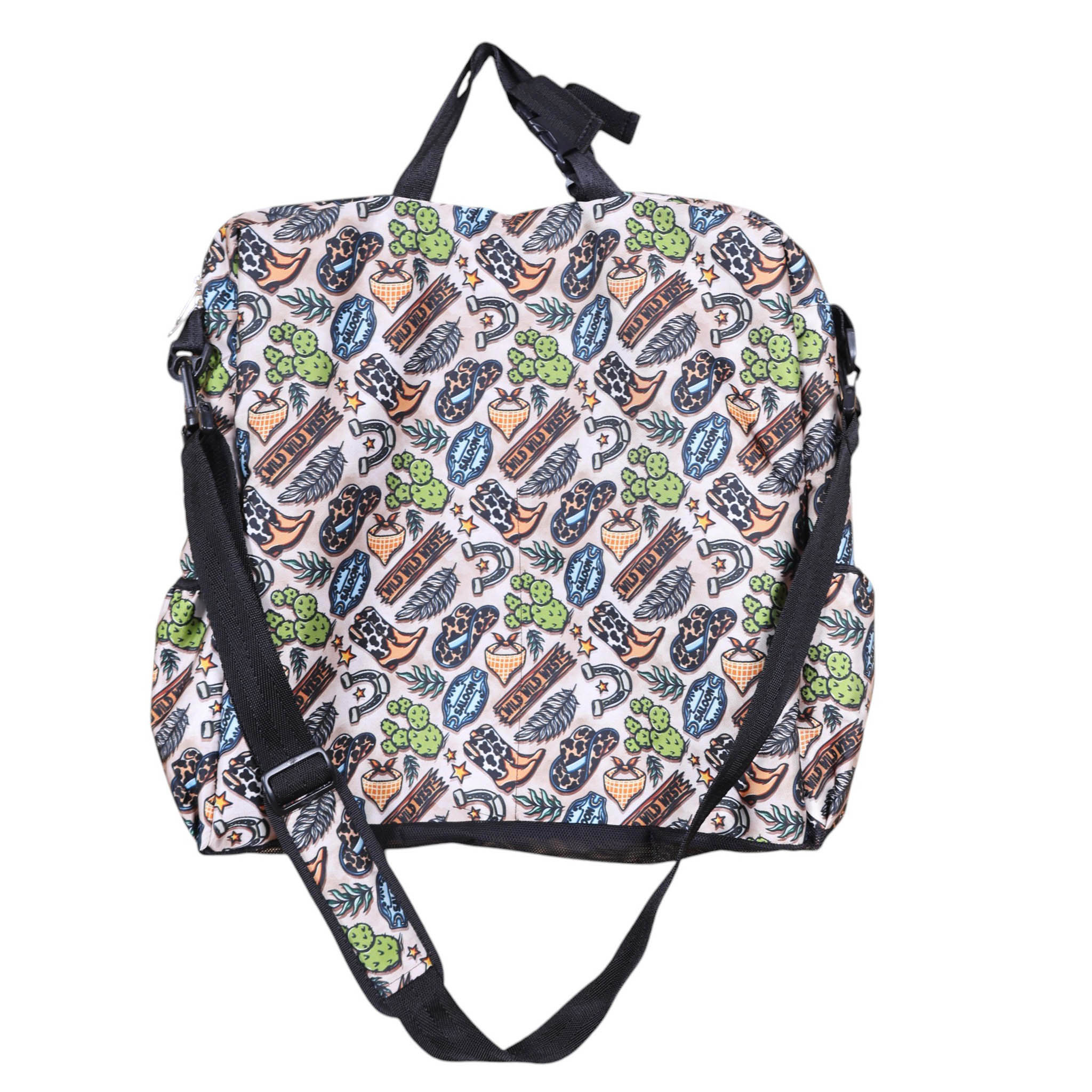 Printed Nylon Sport Boot Bag with Multiple Storage Pockets (MSPBG 304115) - Image 2