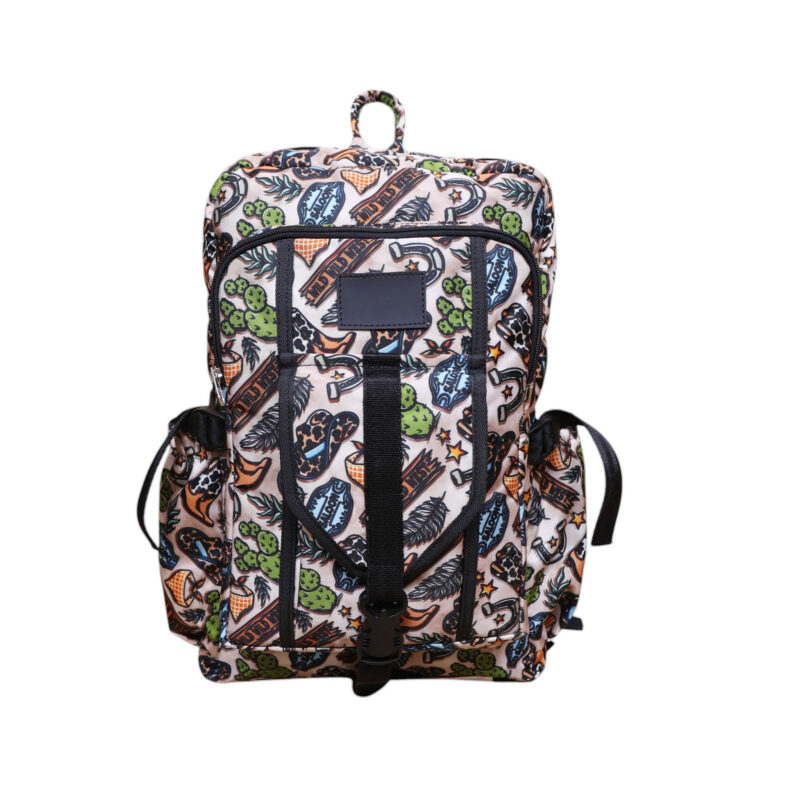 Western Print Matty Backpack with Taffeta Lining and Polyfill (MSYBP 114105)