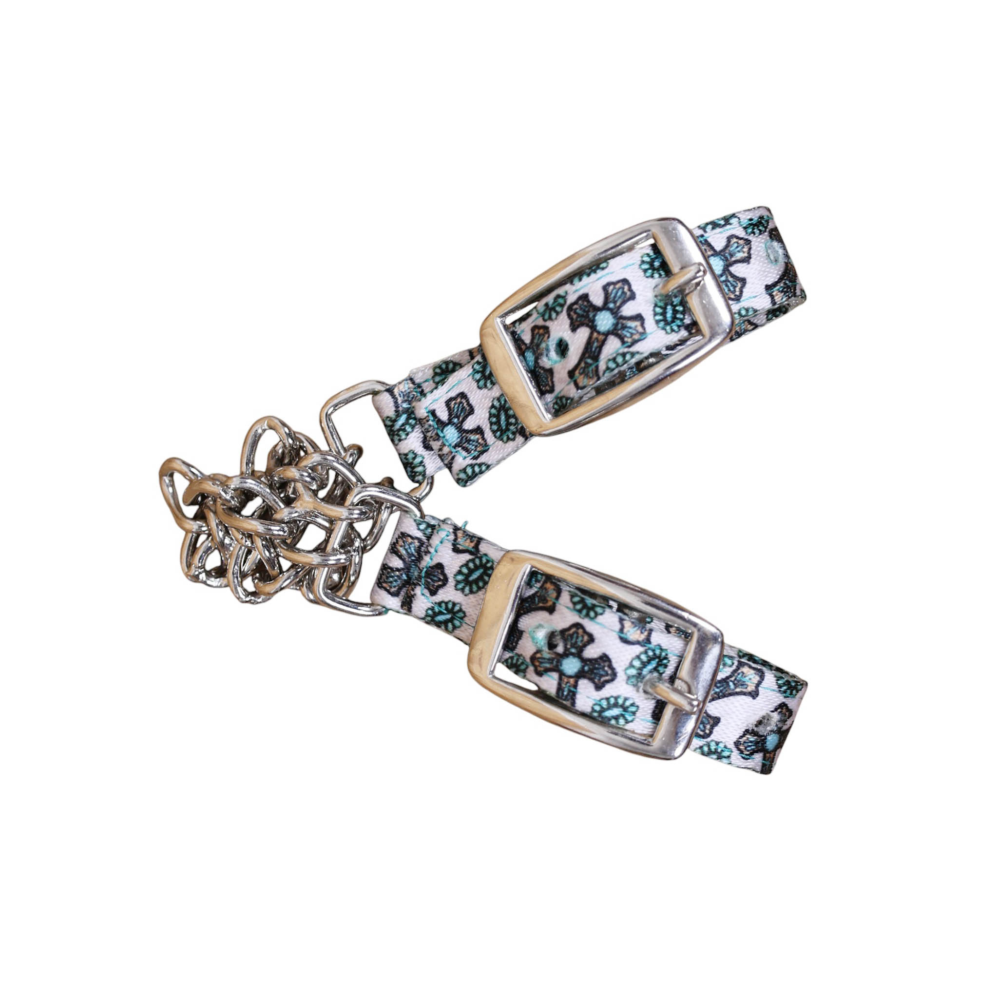 Cross Print Adjustable Nylon Horse Curb Chain with Double Chain Ends (MSYCC 114402) - Image 5