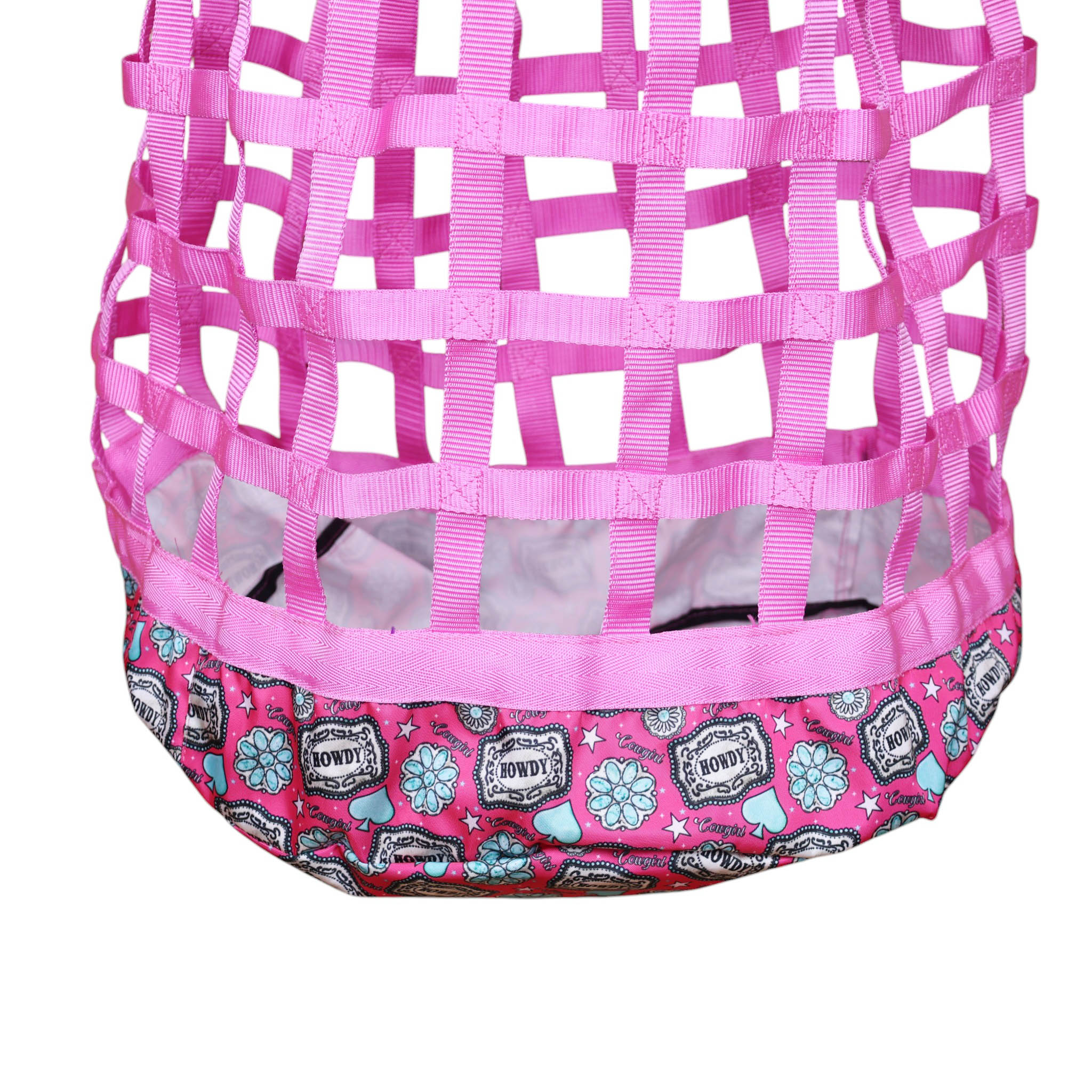 Printed Matte Nylon Bottom Slow Feed Hay Bag for Horses (MSYJB 403415) - Image 4