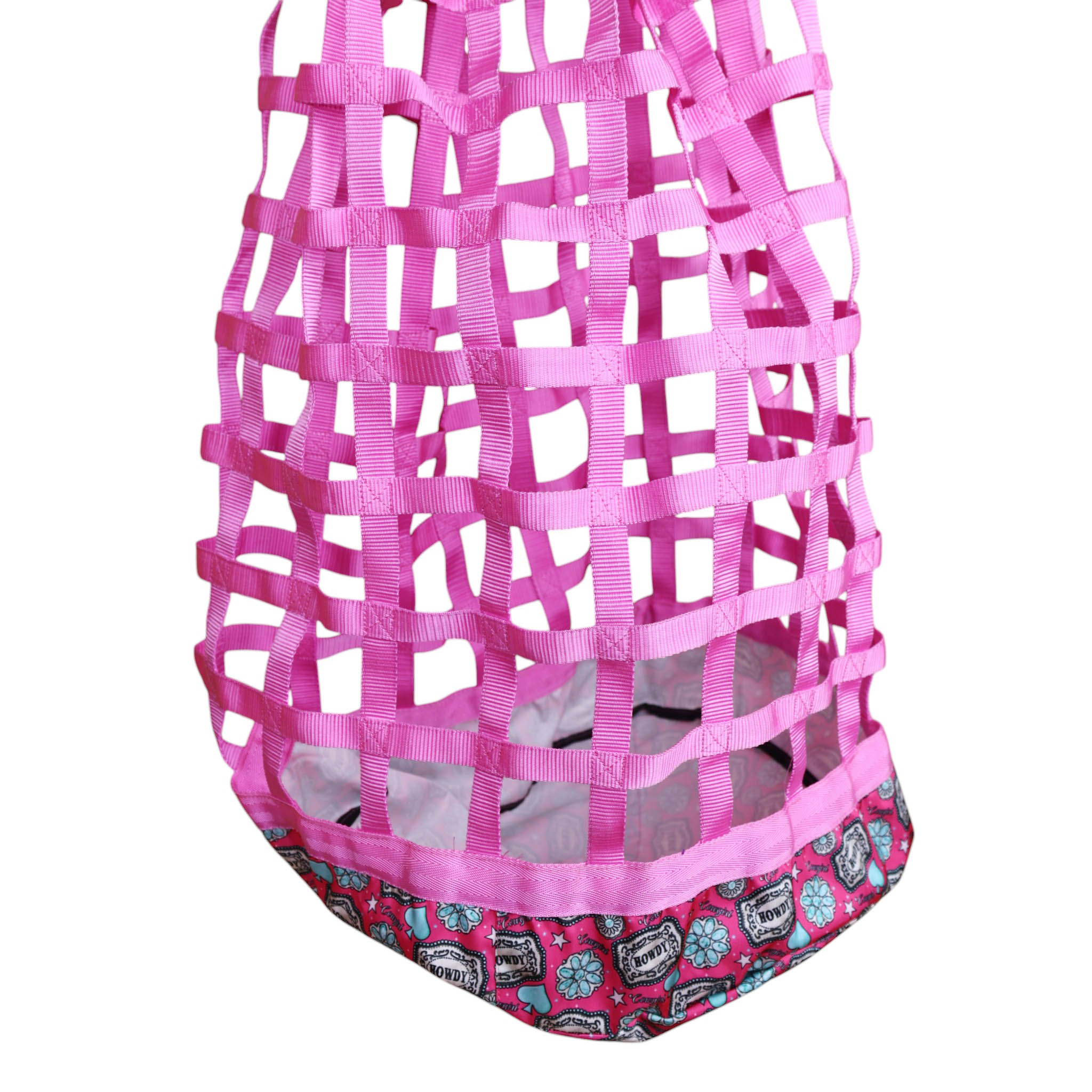 Printed Matte Nylon Bottom Slow Feed Hay Bag for Horses (MSYJB 403415) - Image 3