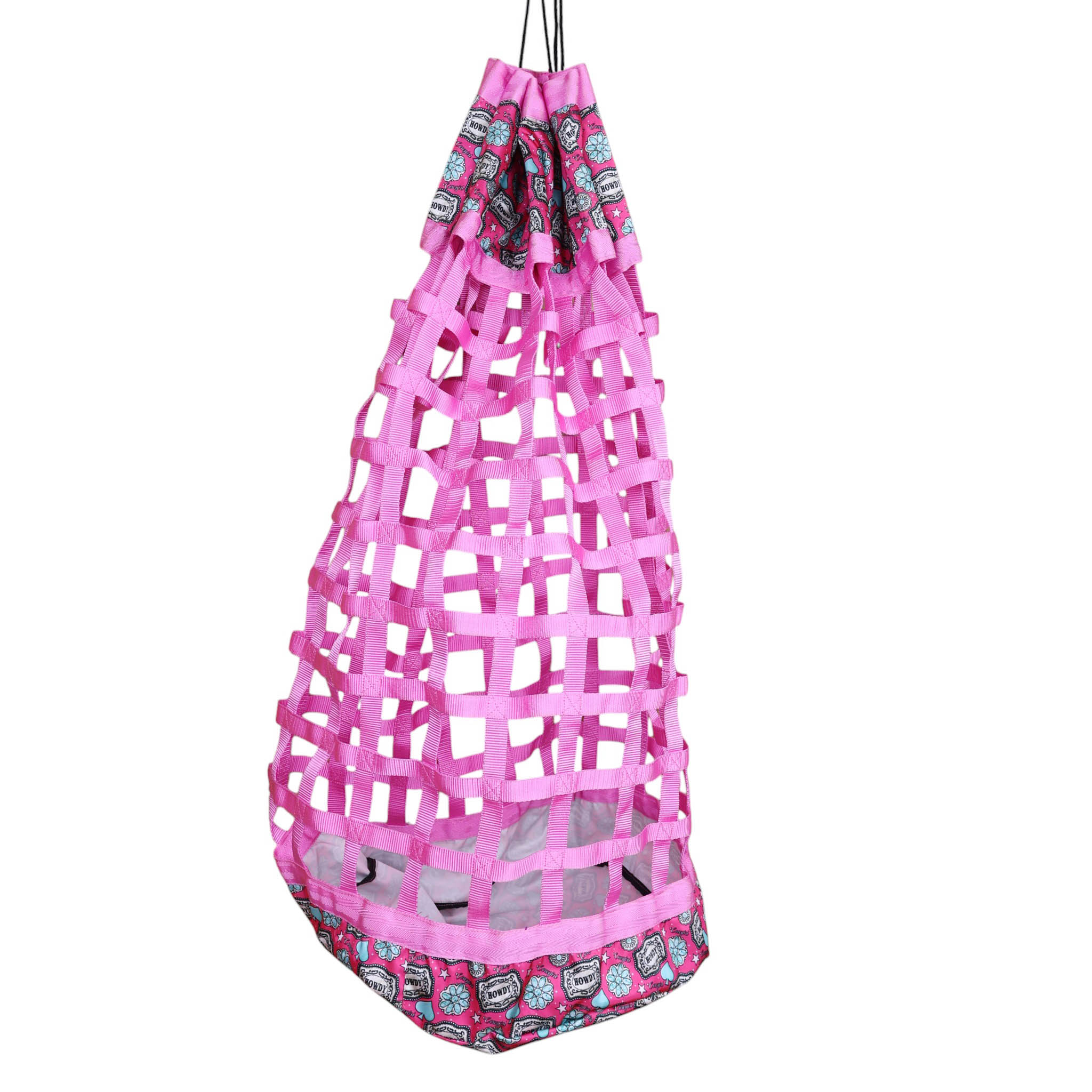 Printed Matte Nylon Bottom Slow Feed Hay Bag for Horses (MSYJB 403415) - Image 2