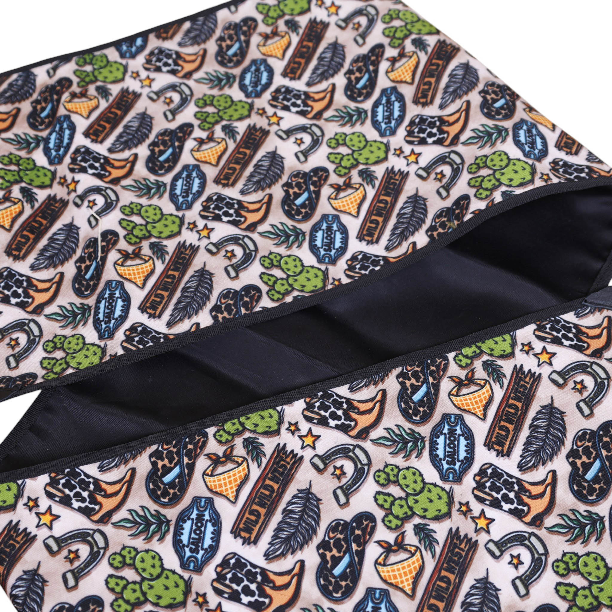 Western Print Table Runner with Black Fringe (MTR 114152) - Image 7