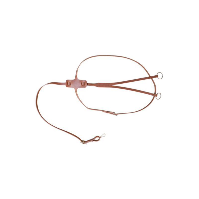 Western Leather Horse Running Martingale With Stainless Steel Hardware (MATI 305306)